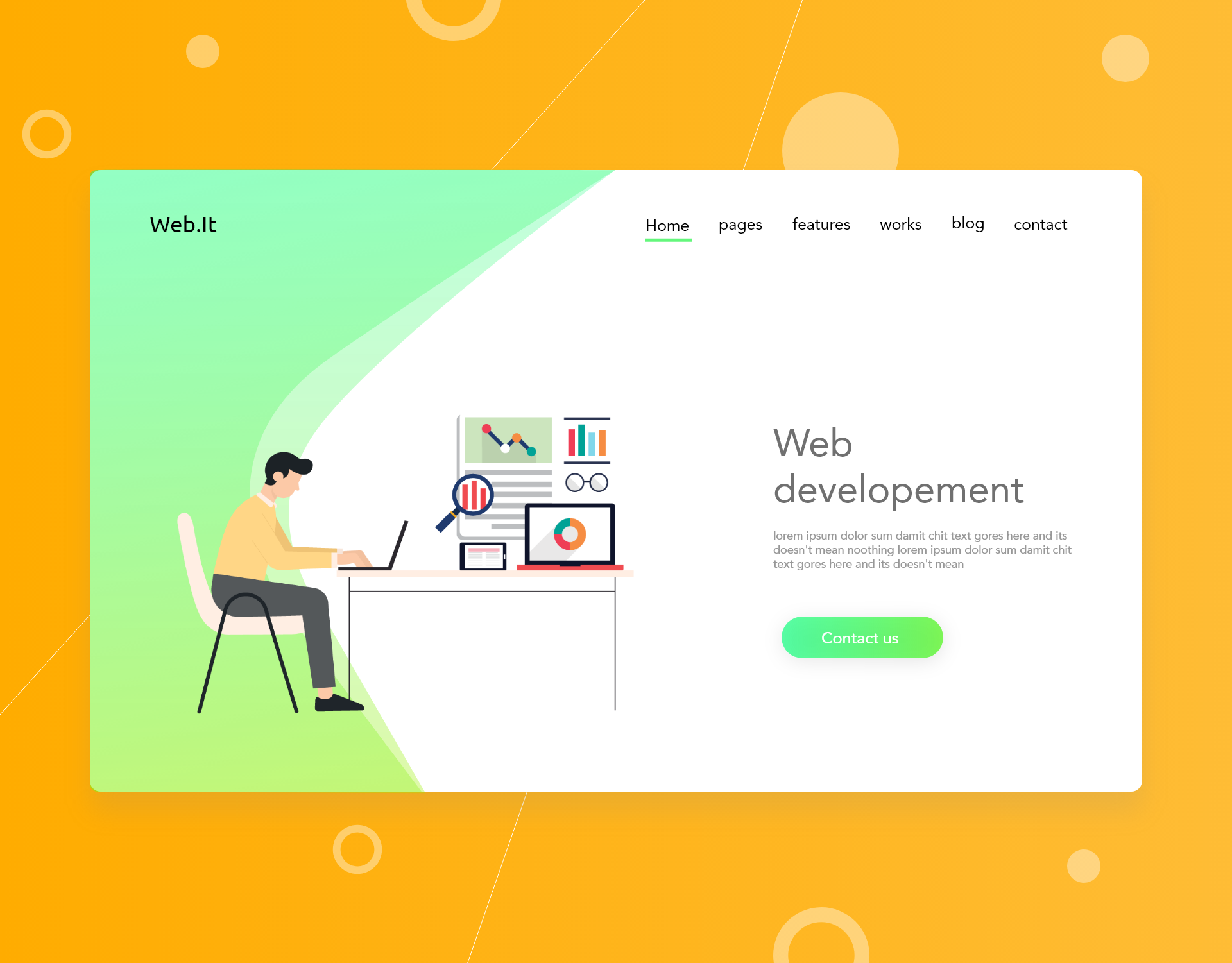 colorful landing pages